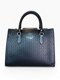 Bolsa Guess Satchel Negra Monograma