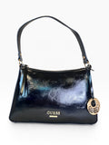 Bolsa Guess shoulder negro brillante