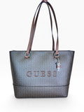 Bolsa Guess Tote Café Oscuro Monograma