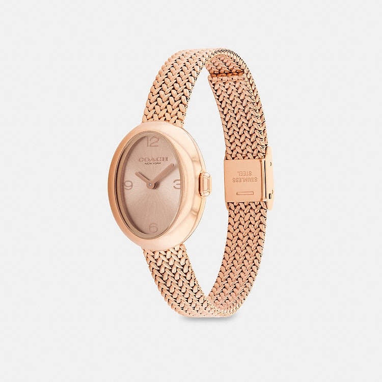 Reloj Coach Sammy Rose Gold Mesh 22 mm