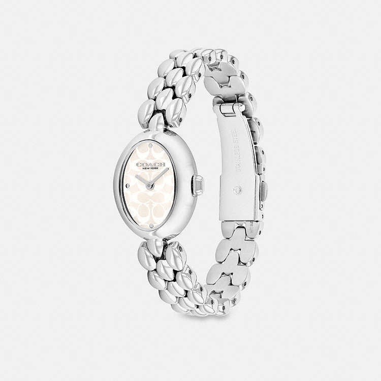 Reloj Coach Sammy Silver White Link 22 mm