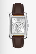 Reloj Michael Kors Monroe Silver Brown Leather