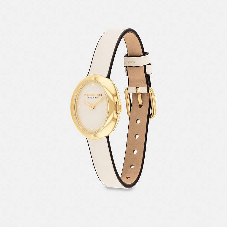 Reloj Coach Sammy Cream 22 mm