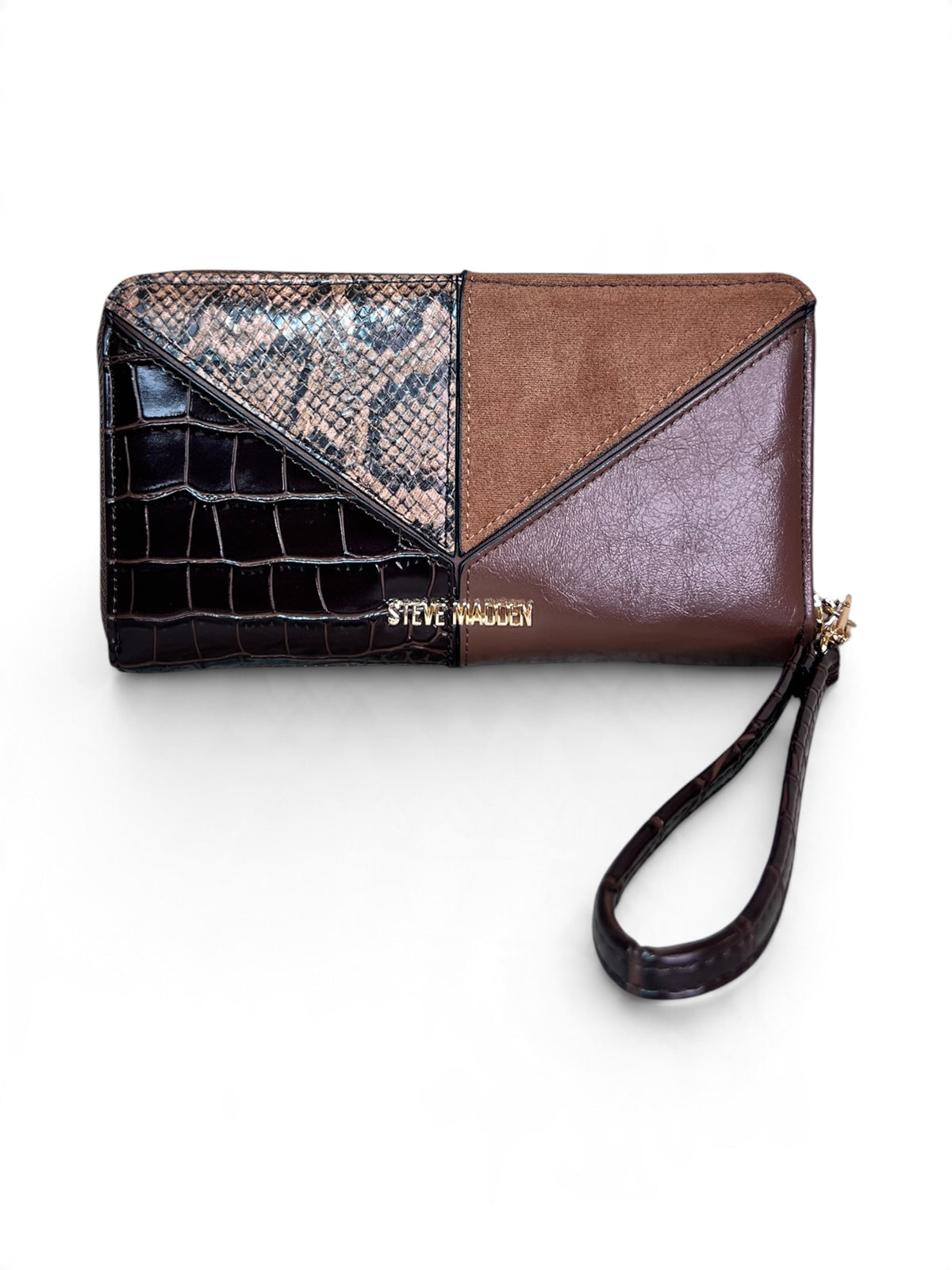 Cartera Steve Madden café patchwork