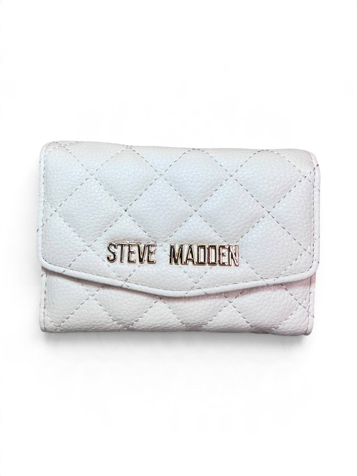 Cartera Steve Madden Flap Blanco Acolchado