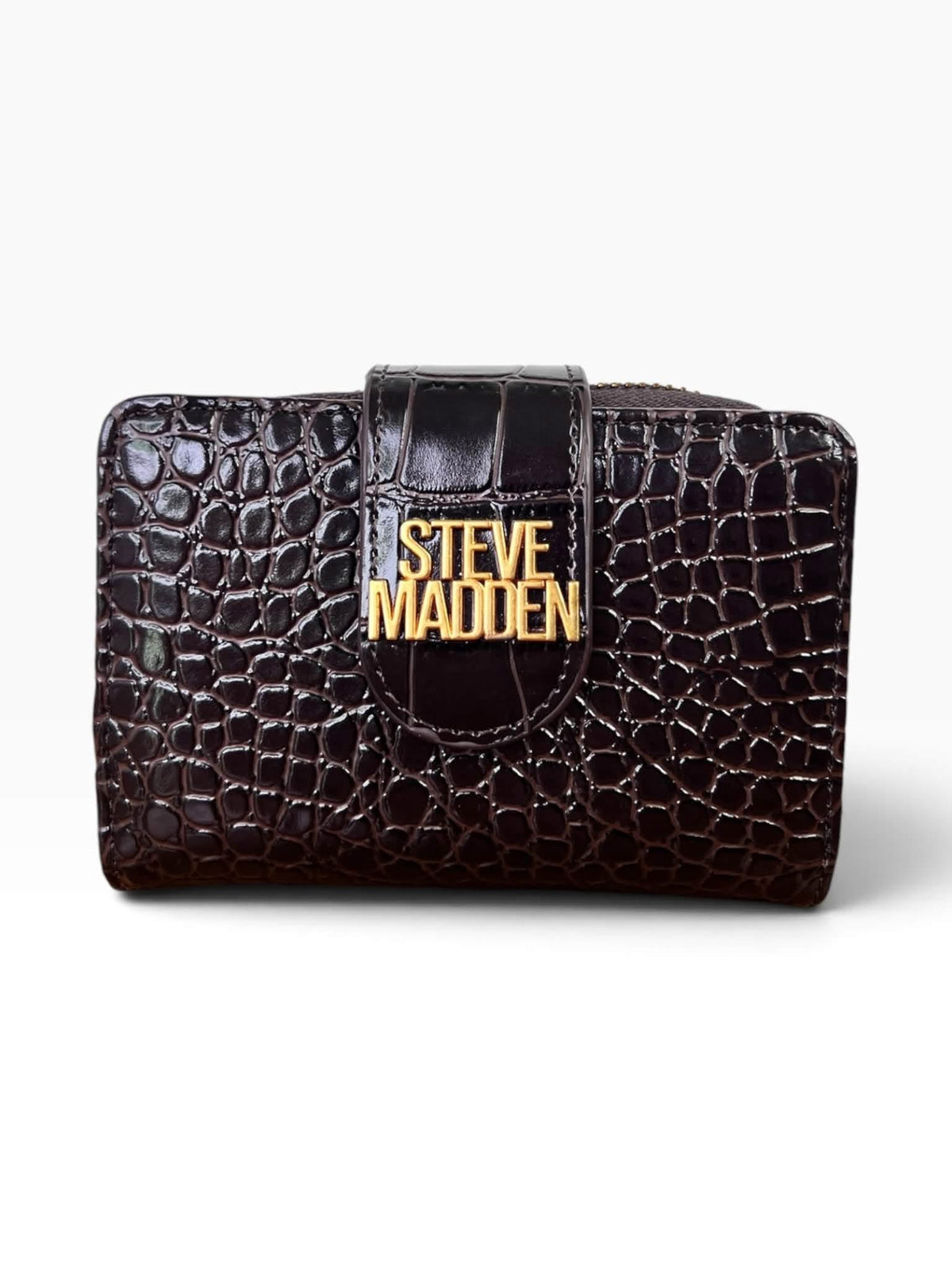 Cartera Steve Madden Flap Café Croco