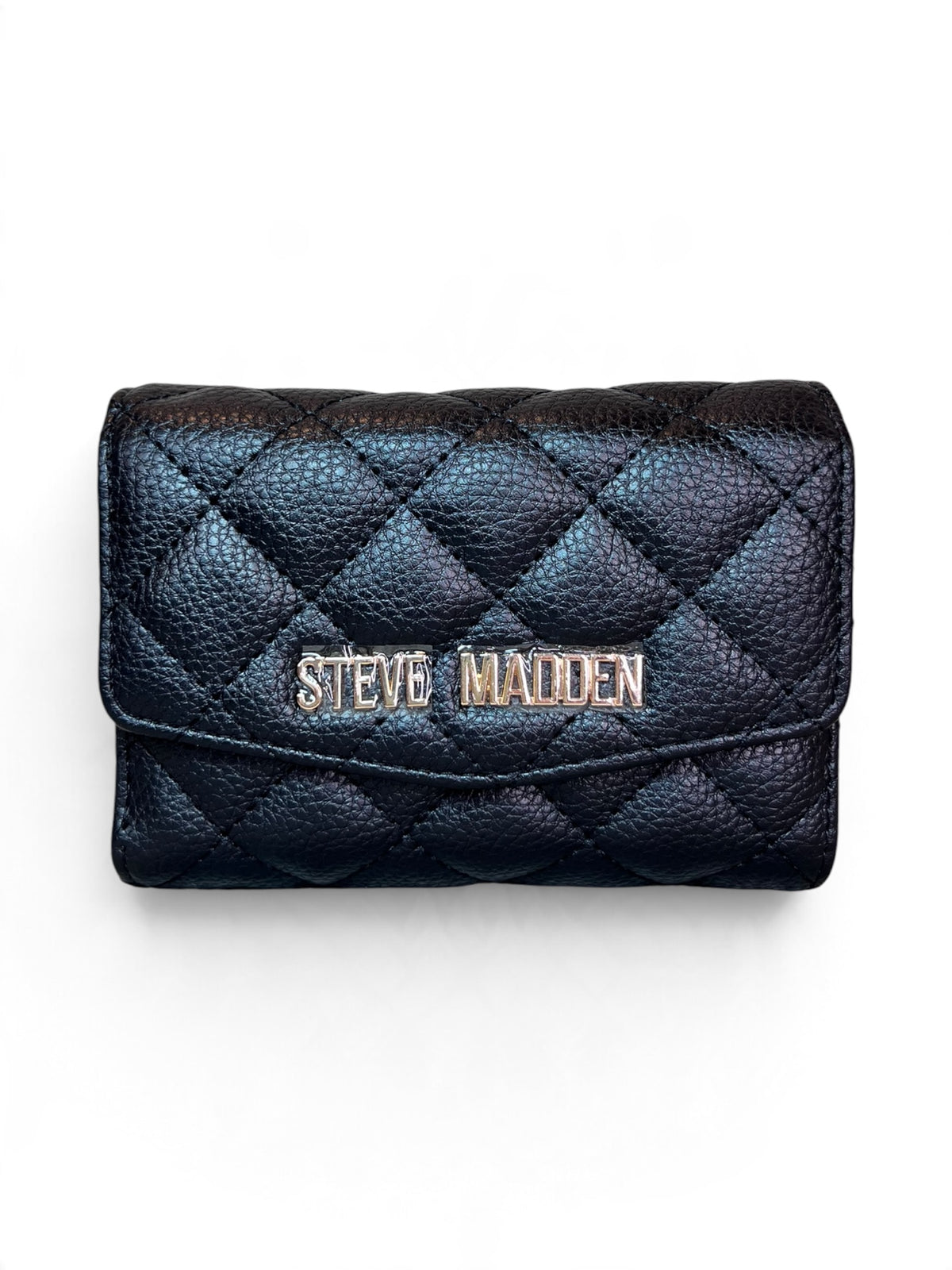 Cartera Steve Madden Flap Negro Acolchado