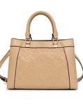 Bolsa Steve Madden Crossbody Satchel Beige Monograma