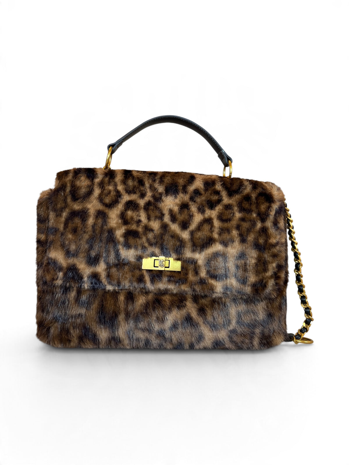 Bolsa Steve Madden Crossbody Satchel Leopardo Café