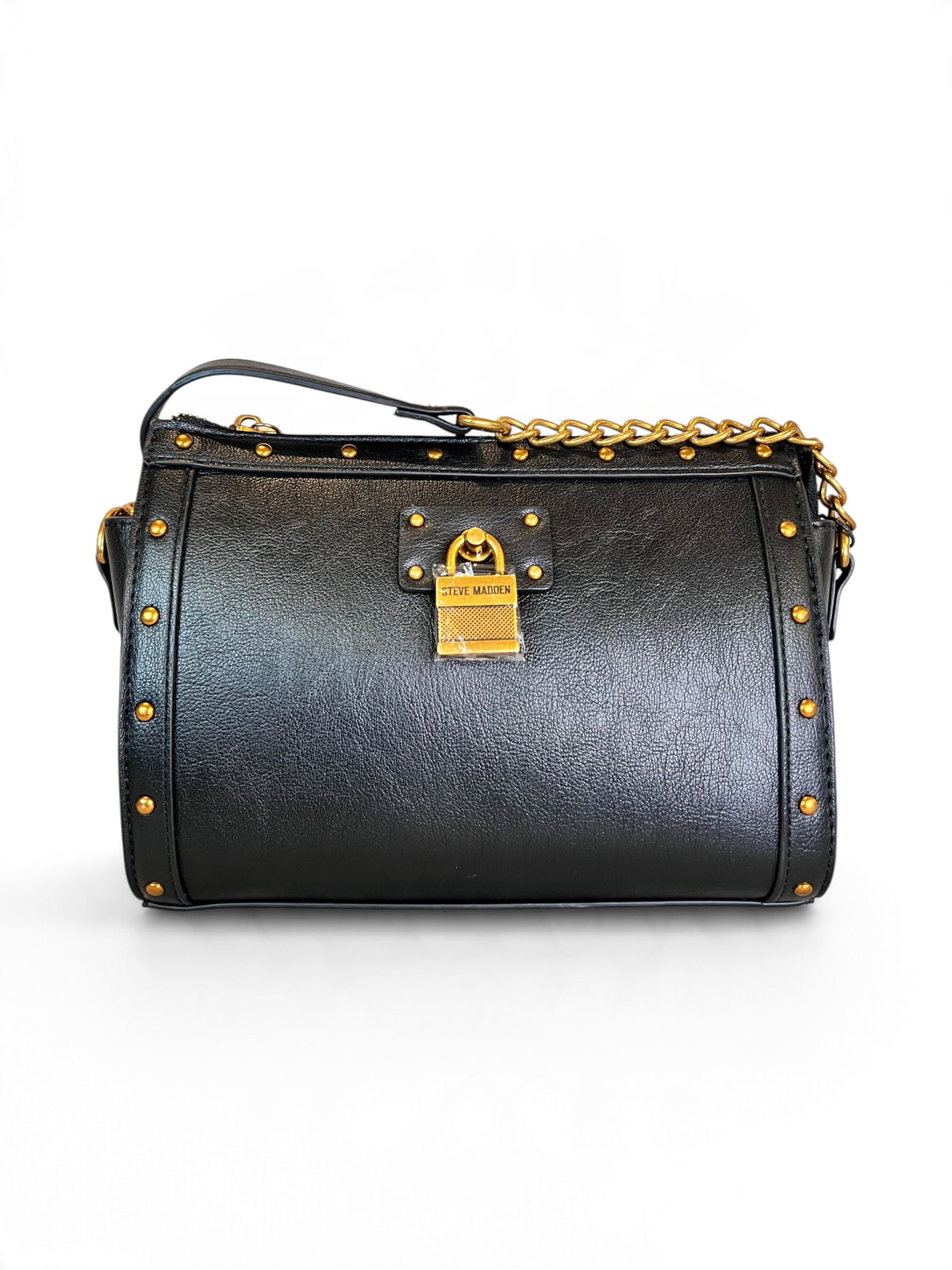 Bolsa Steve Madden Crossbody Satchel Negro Estoperoles