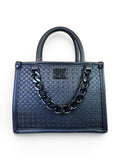 Bolsa Steve Madden Crossbody Satchel Negro Monograma