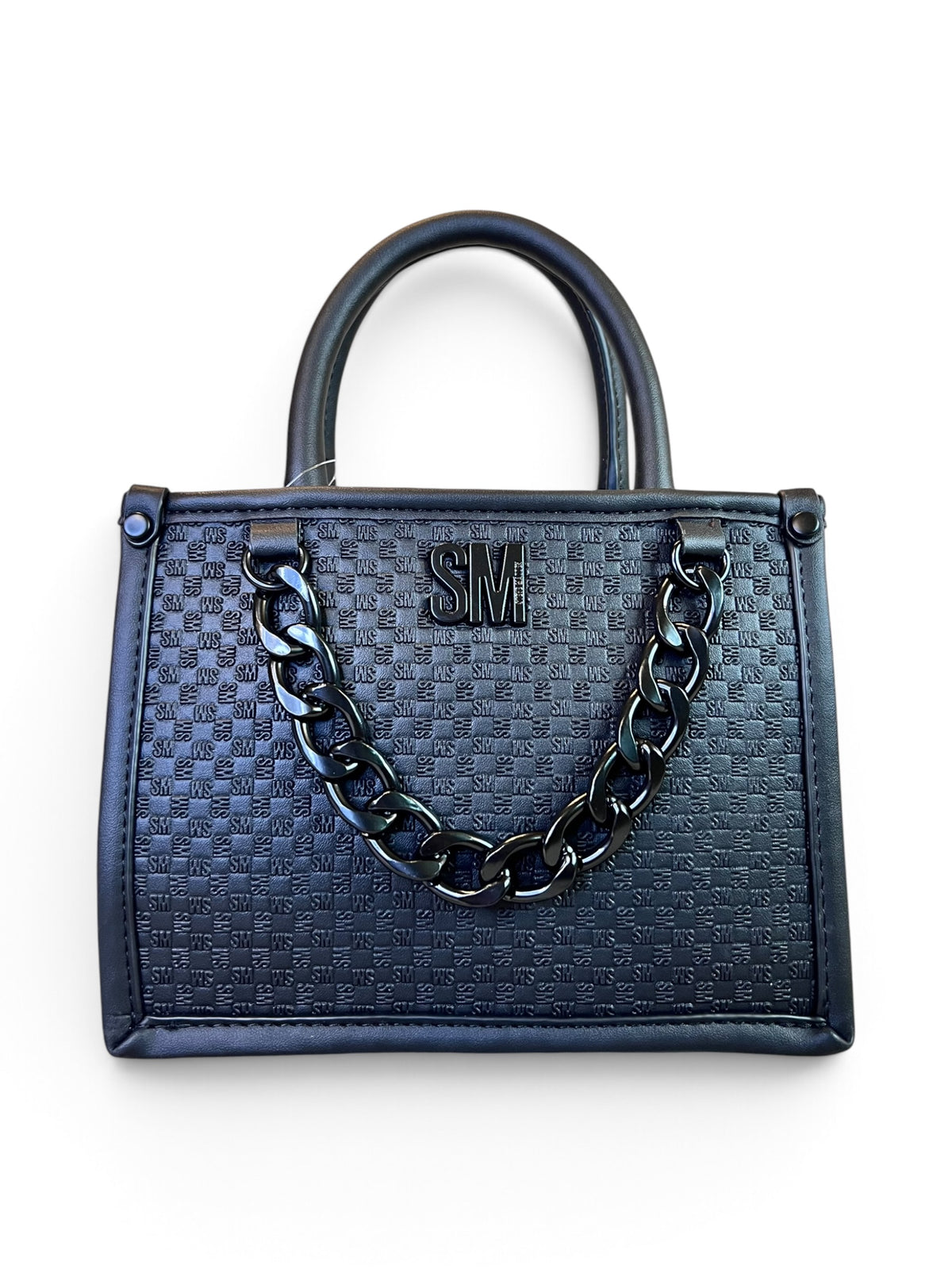 Bolsa Steve Madden Crossbody Satchel Negro Monograma