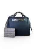 Bolsa Steve Madden Crossbody Satchel Negro Tartán