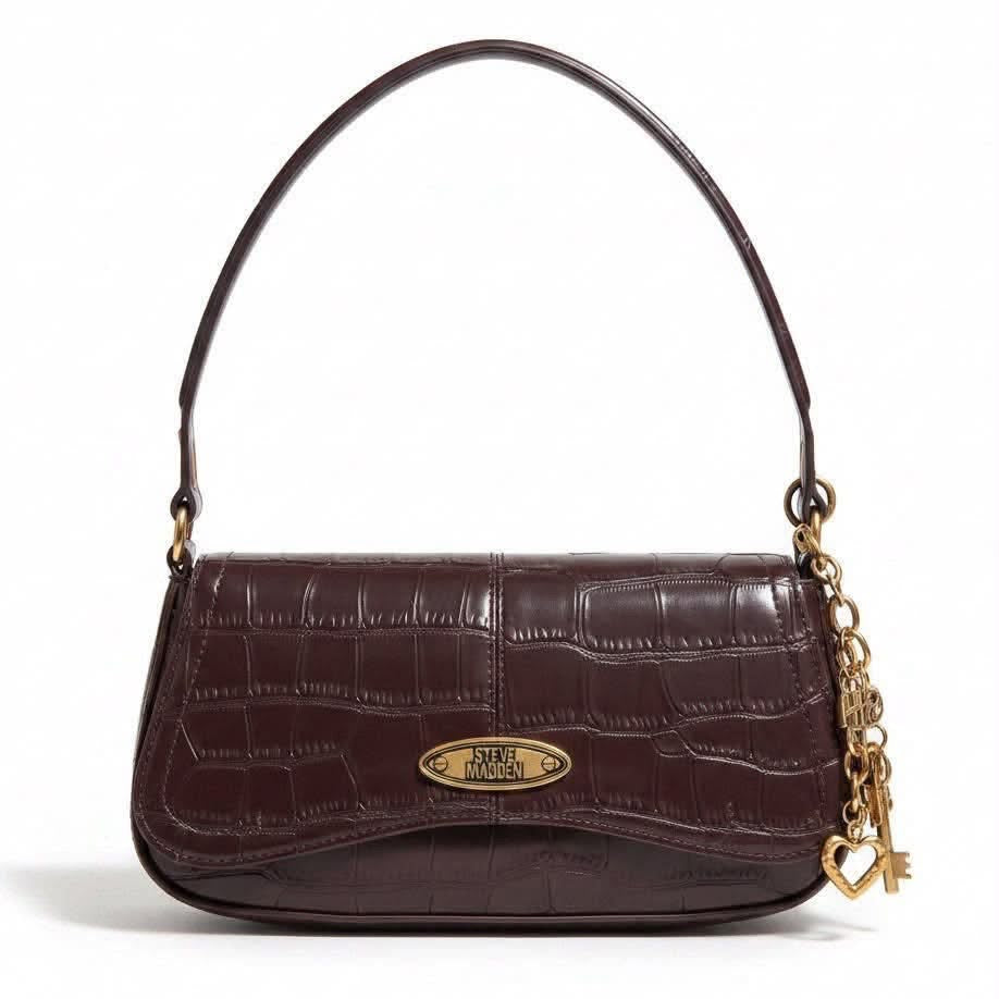 Bolsa Steve Madden Shoulder Vino Croco