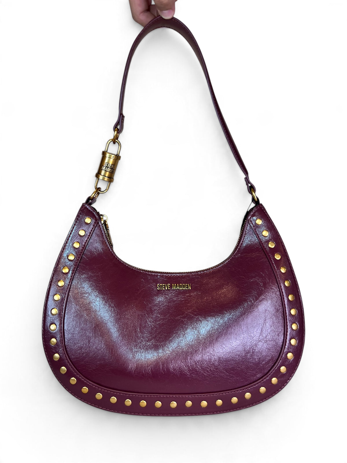 Bolsa Steve Madden Shoulder Vino Estoperoles