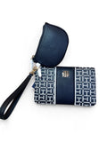 Cartera Tommy Hilfiger muñequera azul monograma
