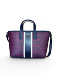 Bolsa Tommy Hilfiger Crossbody Satchel Azul Rojo Monograma