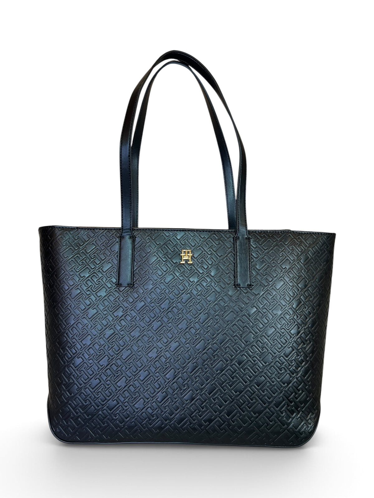 Bolsa Tommy Hilfiger tote negro monograma